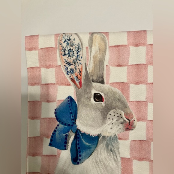 Mackenzie Childs Tattoo Bunny Tea Dish Towel NWOT - Picture 4 of 6